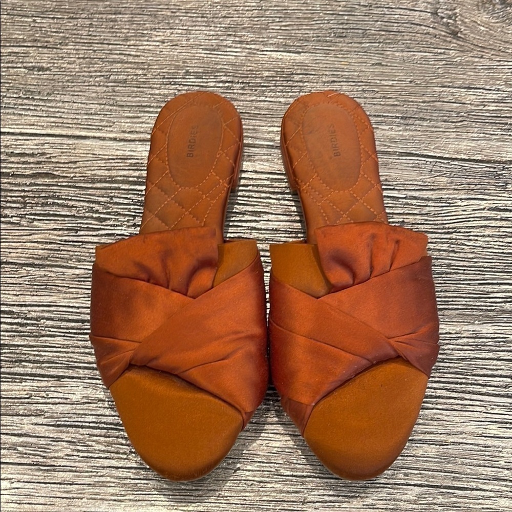 Birdies The Songbird Mules / Slides in Copper Penny (Golden Orange) 8.5